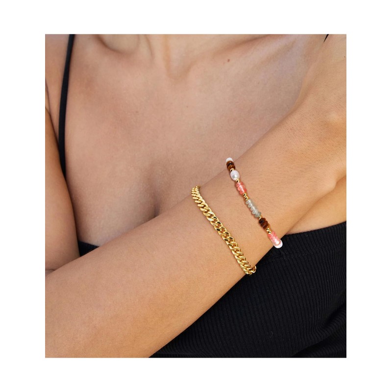 Dainty Pearl Bracelet 14K Gold Plated Freshwater Pearl Bracelets for