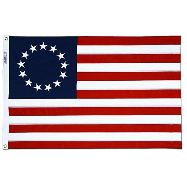 Annin Flagmakers 318100 Betsy Ross with Embroidered Stars Cotton Bunting-3