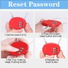 LightBeacon Pack of 6 Luggage Lock, Suitcase Lock, Combination Lock,