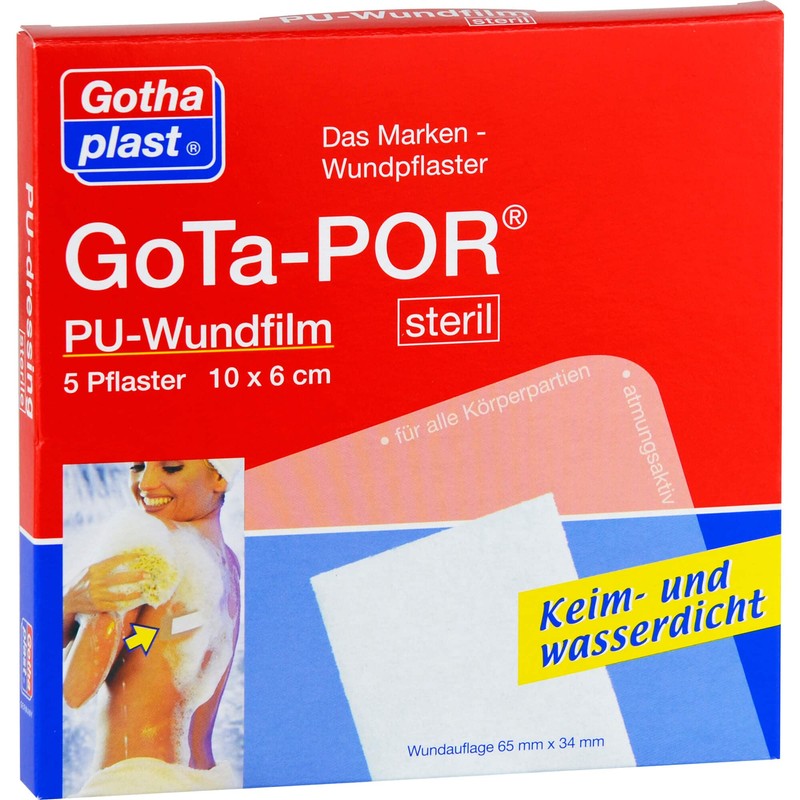GOTA-POR PU Wound Film 10 x 6 cm Sterile Plasters