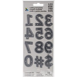 Momenta Dies - "Numbers" - 12 piece set - Versatile Steel Die Cut Templates to Add Detail to Scrapbooks, Greeting Cards, Mailboxes, Etc.