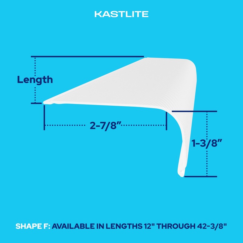 KastLite Curved Under Cabinet Light Cover Replacement | White Ribbed