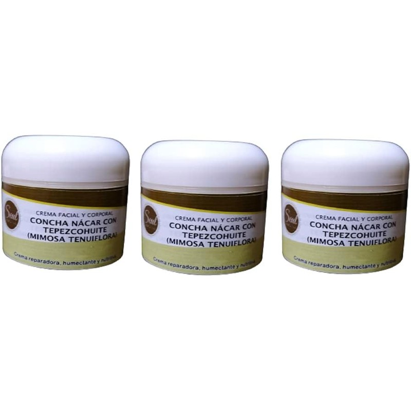 Concha Nácar Con Tepezcohuite 3 Pz 80 G. La Original