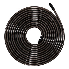 KAKAKE Skipping Rope Replacement Cable, Black Steel Skipping Rope Replacement Cable, PVC Coated, 9.8 Feet, 4.5 mm Thickness for Training