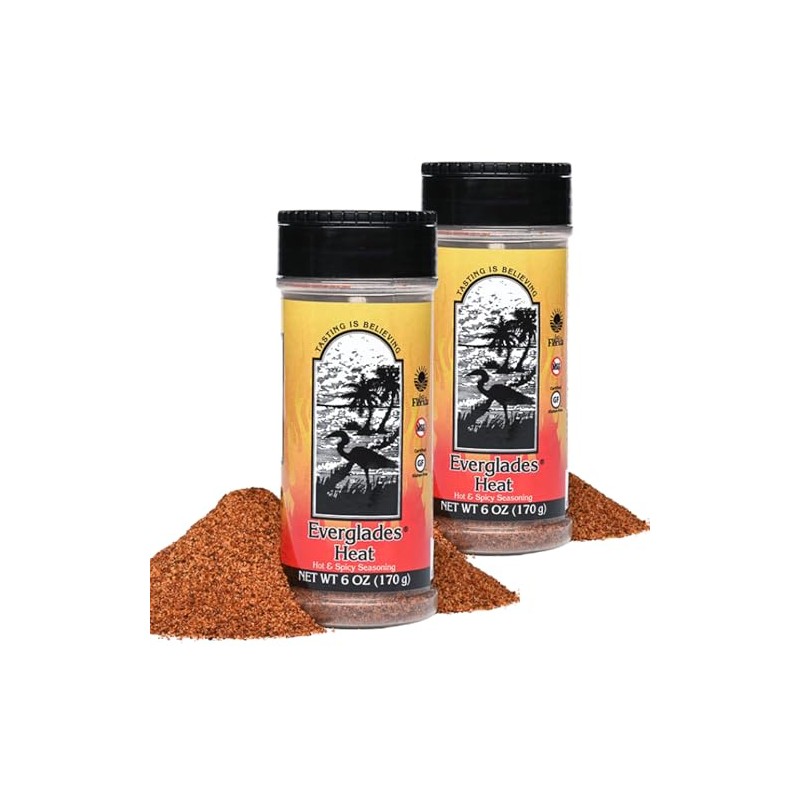 Everglades Heat Seasoning Spicy Blend for Chicken Wings, Chili, Fish