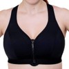 Gemm Ladies Black or White Zip Front Fastening Sports Bra