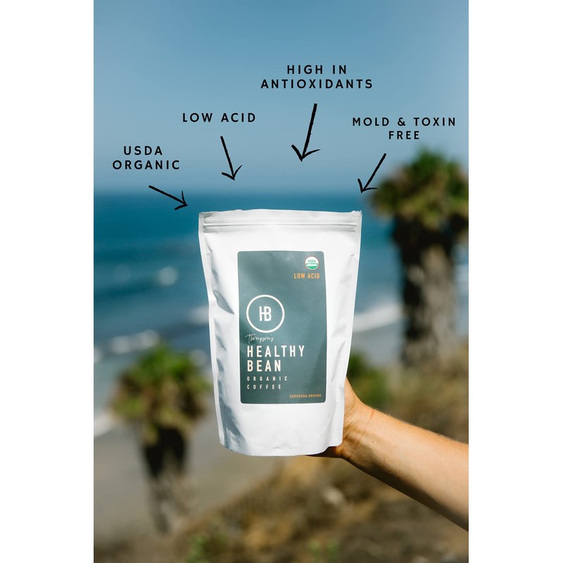 Healthy Bean Coffee - Espresso, Low Acid Coffee | Ground,