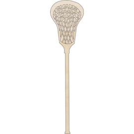 Sport Lacrosse Stick - Laser Cut Out Unfinished Wood Craft Shape SPT423 12" / 1/4" thick