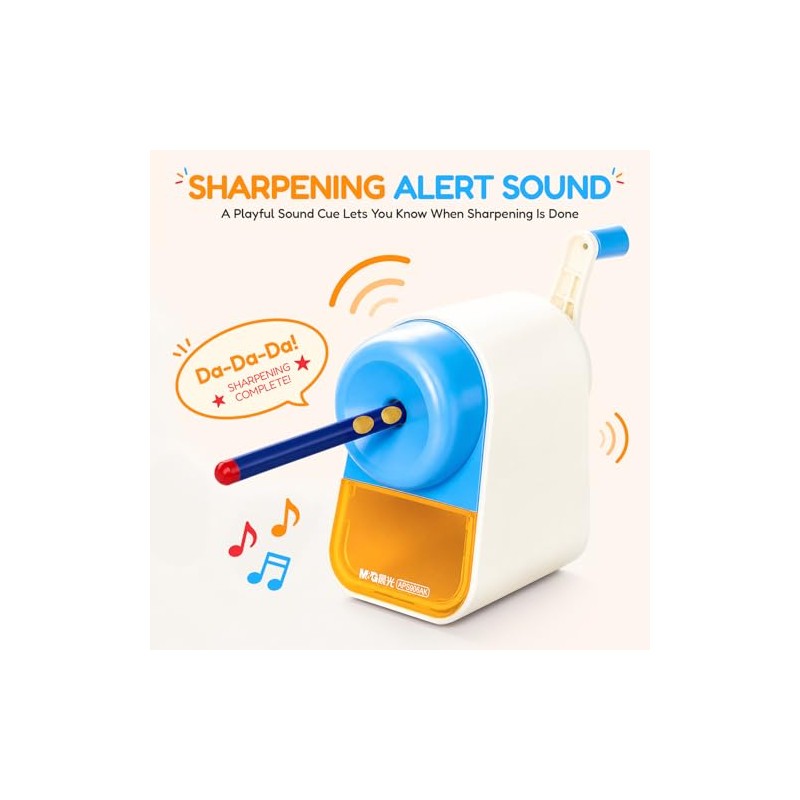 M&G Manual Pencil Sharpener, Hand Crank Pencil Sharpener for 6-8mm