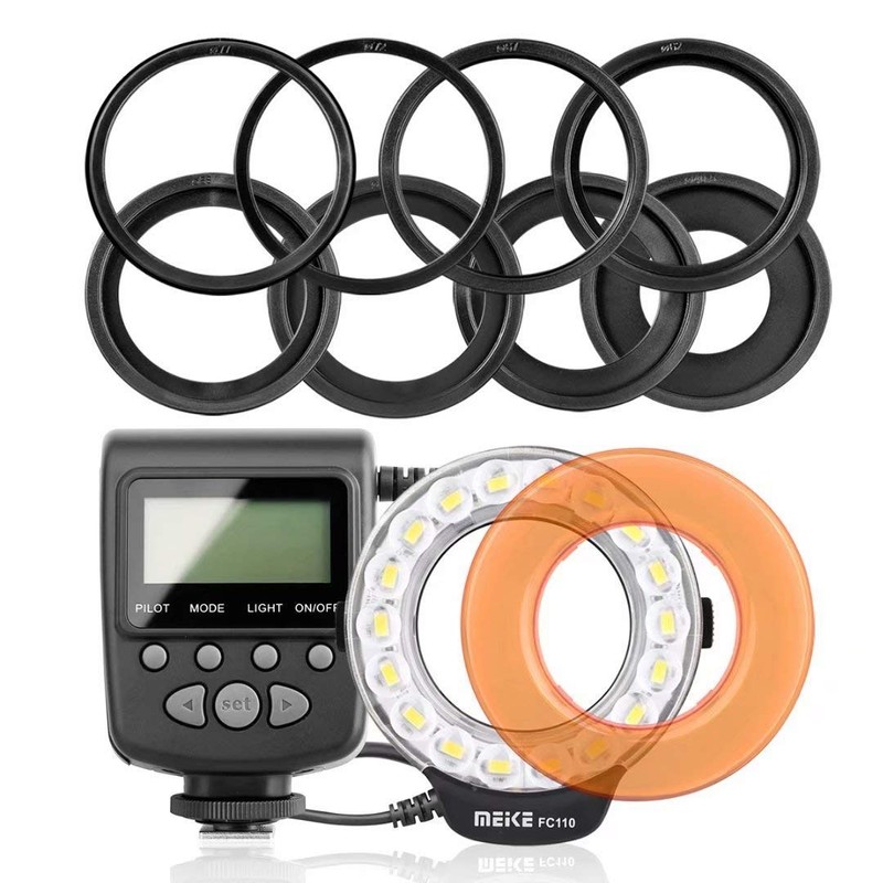 Meike FC-110 LED Marco Ring Flash for Canon Nikon Pentax