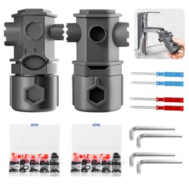 Ubitree 2pcs Faucet Aerator Removal Tool, 16 in 1 Aerator Key Faucet Wrench Tool Set, Multifunctional Faucet Aerator Removal Wrench for Easy Installation & Repair of Bathroom & Kitchen Taps