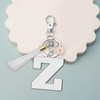 Ximalun Alphabet Initial Letter Keyring Sunflower Keyring Letter A-Z Keyring