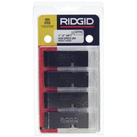 RIDGID 47770 Threading Machine Dies, Right-Handed High-Speed NPT Pipe Dies with Nominal Pipe Size of 1-Inch to 2-Inches for Universal Die Heads
