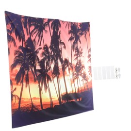 Operitacx 1Set Creative Summer Beach Tree Wall Tapestry Vibrant Hawaiian Style Decor for Living Room Bedroom Dorm Seaside Landscape Art