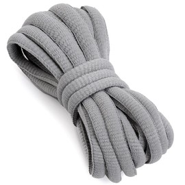 VSUDO 31" Oval Light Gray Shoe Laces for Sneakers, Half Round Athletic Basketball Shoelaces, Running Sport Shoestrings [1 Pair-Light Gray-080CM]