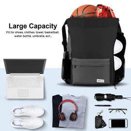 Risefit - Mochila con cordón con bolsillos de malla, bolsa de gimnasio, resistente a la arena, mochila de playa para hombres y mujeres, Multi