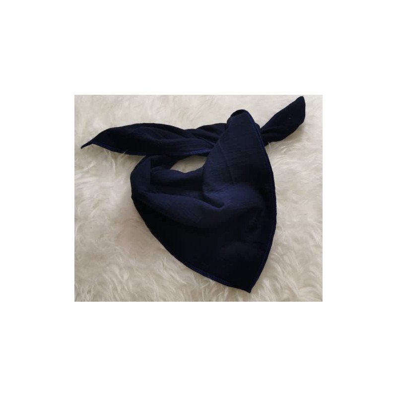 XXL Muslin Scarf for Men and Women (Dark Blue)
