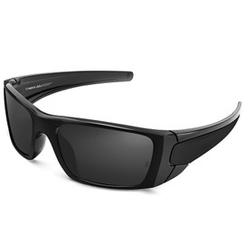 MAXJULI Z87 Wrap Around Sport Sunglasses for Big Wide Heads Men Women TR90 Ultralight UV400 Protection Glasses Z8236 (Black/Grey)