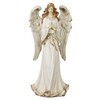 Touch of Class Angel Guardian Antique Ivory Table Sculpture