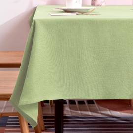 BALCONY & FALCON Table Cloth Wipe Clean Rectangular Water Resistant Tablecloth for Home, Dining, Kitchen, Events, Wedding, Banquet, Festivals Parties Decorations (Sage green, 140x180 cm)