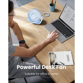 Gaiatop USB Desk Fan, 3 Speeds Strong Airflow, 5.5 Inch Portable 90° Rotate Quiet Cooling, Small Personal Table Fans for Bedroom Home Office Travel Blue