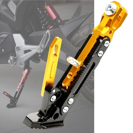 TradeWind Motorcycle Side Stand Maintenance Stand Kickstand Height Adjustable Aluminum Alloy (Gold)