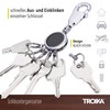 TROIKA PATENT BLACK VISION KEY HOLDER - #KYR01-A161 - Round