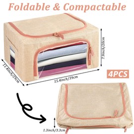 4 Pcs 24L Cashmere Sweater Storage Bag with Natural Cedar Ball,Breathable & Washable Cotton Bag,Cashmere Protection Pouch Wool Cotton Sweater Storage Bag for Woolen Cashmere Sweaters,Merino Wool