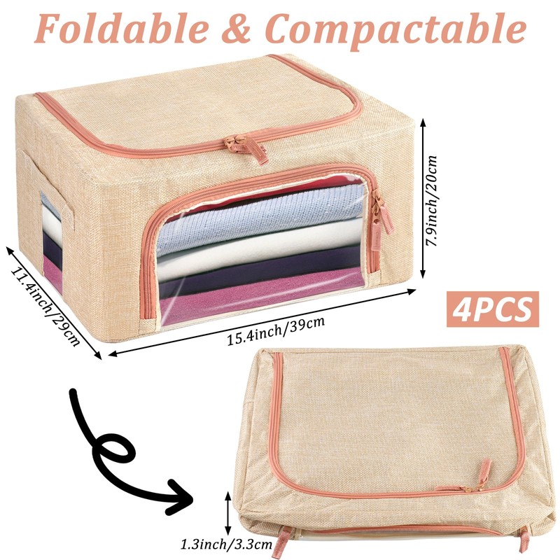 4 Pcs 24L Cashmere Sweater Storage Bag with Natural Cedar