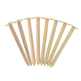 Kisangel Heavy Duty Boundary Markers Survey Stakes Metal Property Survey Nails for Gardening Surveying