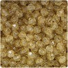 BeadTin Gold Sparkle 6mm Faceted Round Plastic Craft Beads (600pcs)