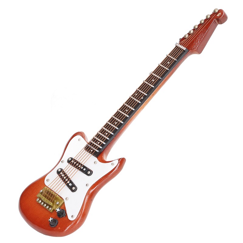 5.9in Mini Guitar Model Delicate Miniature Musical Instrument Guitar Model