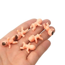 JUXINGDAZYF 60 Pieces Mini Plastic Babies 1 Inch Baby Doll for Baby Shower Party Favors, Party Decorations, Baby Bathing and Crafting (Latin)