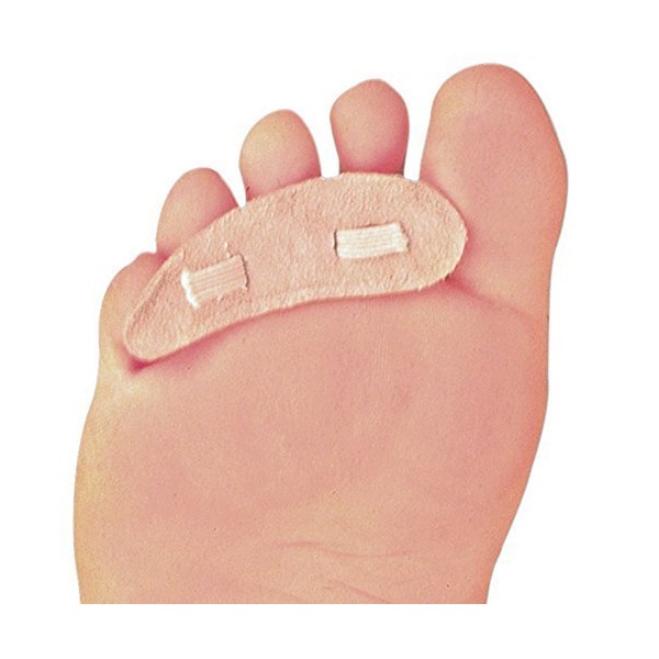 Suede Hammer Toe Crest Splint (Buttress Pad), Right Small, 3 Pack by Atlas Biomechanics