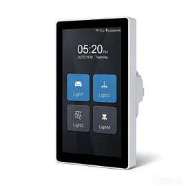 LANBON L10 Large LCD Smart Light Switch, Custom Display & Icons, 6-in-1 1/2/3/4 Gang & Curtain, 2.4GHz WiFi, Compatible with Alexa & Google Home, Motion Wake Screen, No Dimmer, Neutral Wire Required