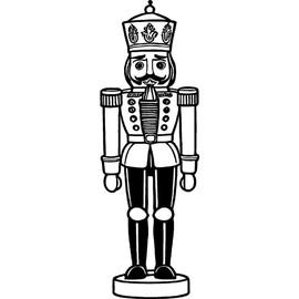 'Nutcracker' Rubber Stamp - Unmounted Design for Crafting & Scrapbooking, A7 (RS00052965)