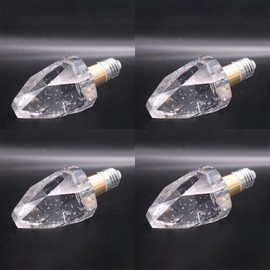 VIZBMYR Crystal Decorative LED Light Bulbs 5 Watt(Equivalent 40w),Fancy Unique Pretty Light Bulb E26 Base, Three Color Variable Lightbulbs for Staircase,Bars, Ambience (FP-53, 4PCS)