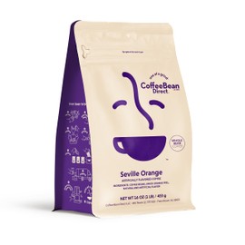 Coffee Bean Direct Seville Orange Flavored, Whole Bean Coffee, Zesty & Vibrant, Light Roast, 1 Pound Bag (Pack of 1)