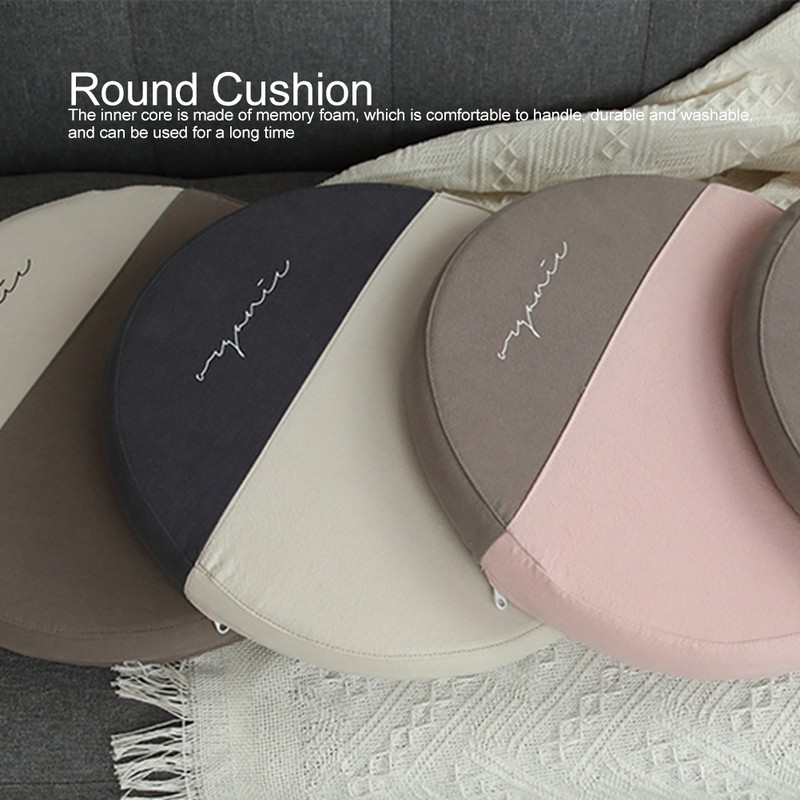 Round Memory Cotton Cushion Sofa Chair Pad Pillow for Patio
