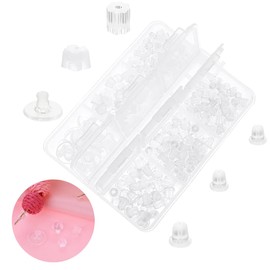 WKRTDY Plastic Earring Backs, 600 Pieces Plastic Stud Earrings Transparent Plastic Backs, Safe Replacement for DIY Earrings, Universal and Practical Small Earring Backs