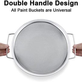 Dedjgoo Paint Strainer 60 Mesh Stainless Steel Filter Cover Fits 5 Gallon Paint Bucket Filter Tool Insert Strain