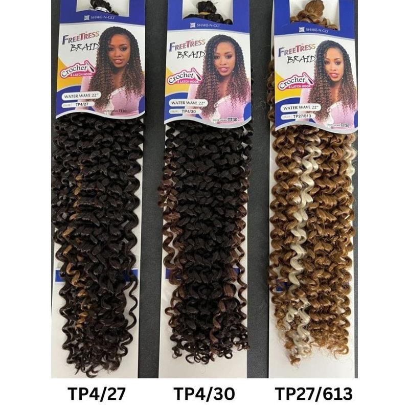 Freetress Braid Crochet Hair - Water Wave Bulk 22" -