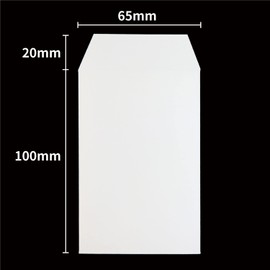 【White Envelopes Plain】Celebration Envelopes Pochi Bags New Year's Bags Gift Envelopes Horizontal 65mm x Vertical 100mm + Lid 20mm 10-Piece Set Made in Japan