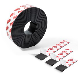 Strong Magnetic Tape, Magnet Sheet, Width 1.0 inches (25 mm) x Length 4.9 ft (1.5 m), Thickness 0.08 inch (2 mm), Double Sided Tape Included, Opposite Rubber Magnets, Freely Tri