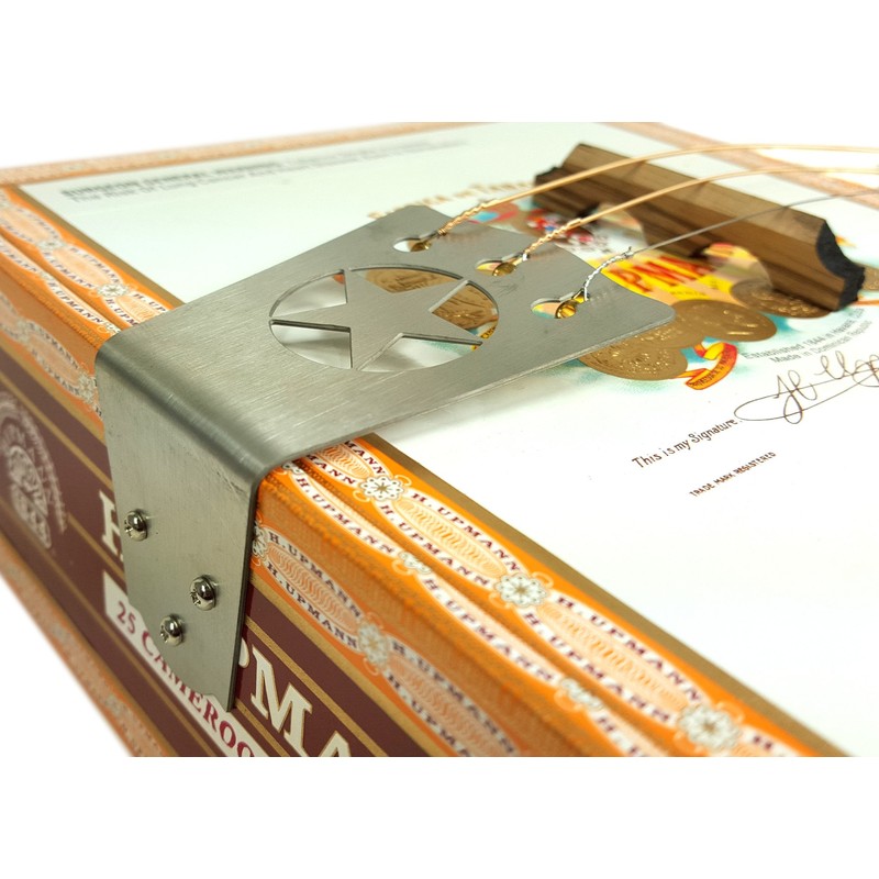 3-string Brass "Lone Star" Tailpiece for Cigar Box Guitars