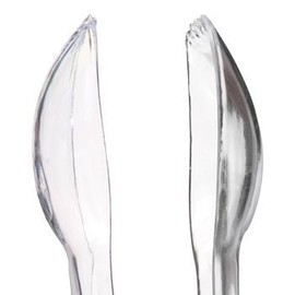 Sugarman Candy Clear Plastic Tongs, 6 1/2-Inch, 2 Packs of 4 Pieces