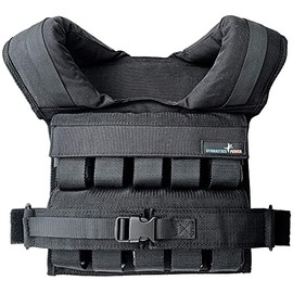 Gymnastics Power - Weighted Vest 45lb Removable Iron Weights for men and women workout For Calisthenics And Fitness Sport Training (black) (Black)