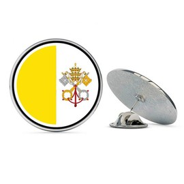 NYC Jewelers Vatican City Flag Metal 0.75" Lapel Hat Pin Tie Tack Pinback