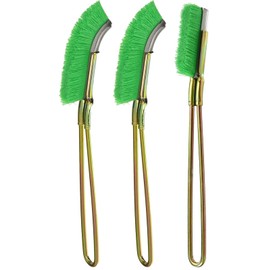 IROKCAKPT Channel Brush, Nylon, Bent + Straight Type, Handy Brush, PVC (Set of 3)