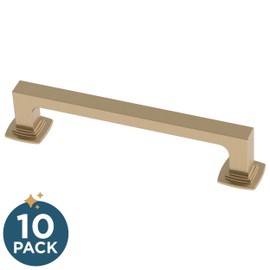 Franklin Brass Parow (5-Pack) Cabinet Handles 5-1/16" Champagne Bronze Cabinet Pulls Handles for Cabinets and Drawers Cabinet Hardware Dresser Handles Gold Drawer Pulls P41771K-CZ-B